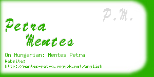 petra mentes business card